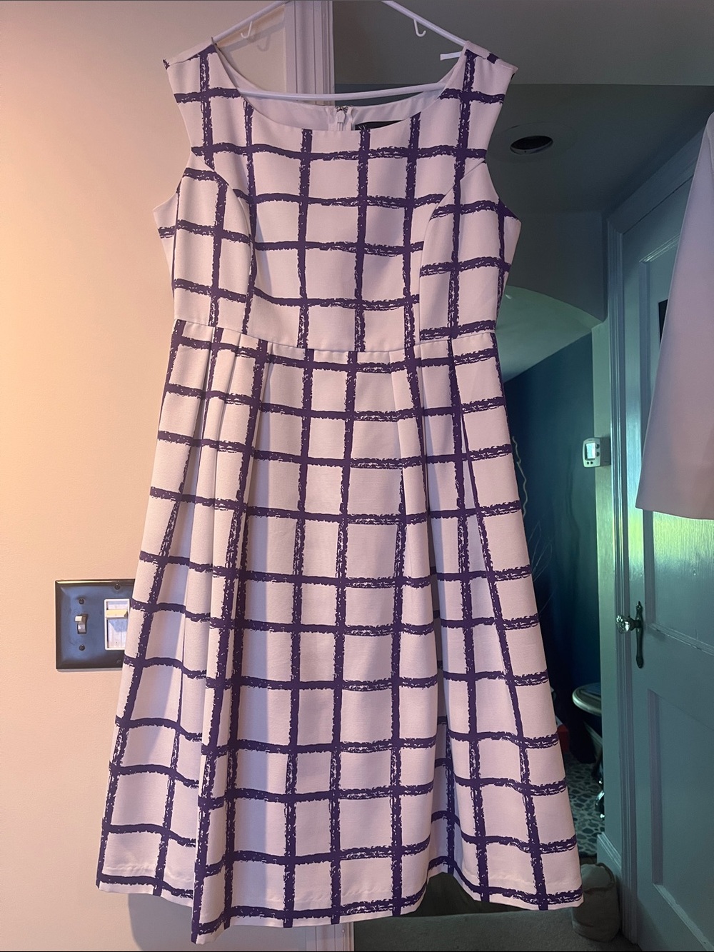 Purple and White Dress